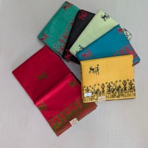 warli weave – handcrafted kosa silk saree